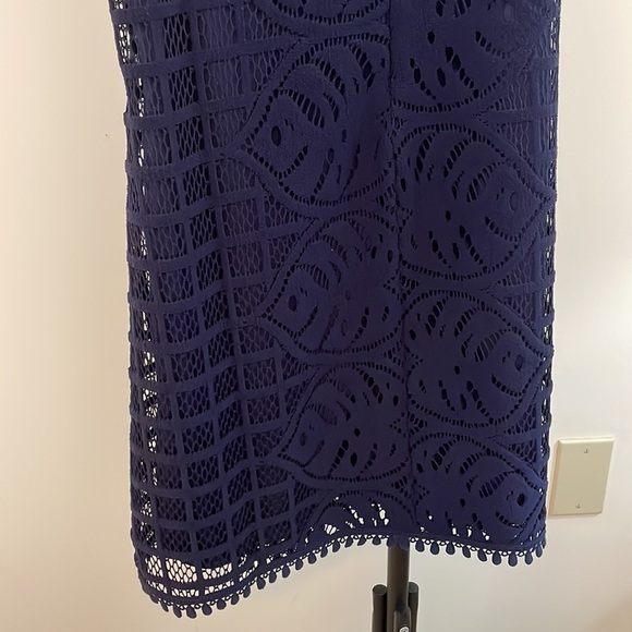 Lilly Pulitzer navy knit crochet cocktail dress - Picture 8 of 12